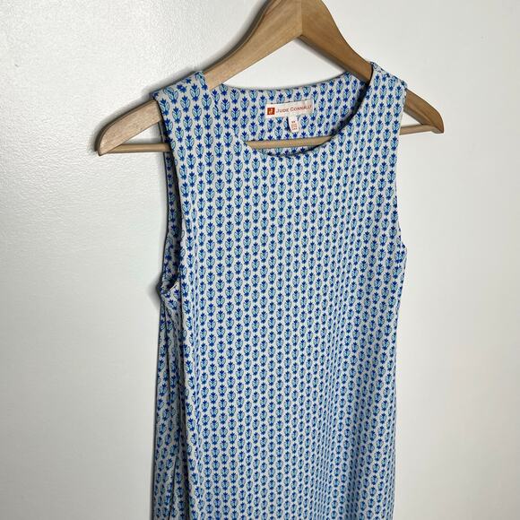 Jude Connally Womens Sleeveless Shift Dress XS Blue Pockets Stretch Comfort - Picture 3 of 9